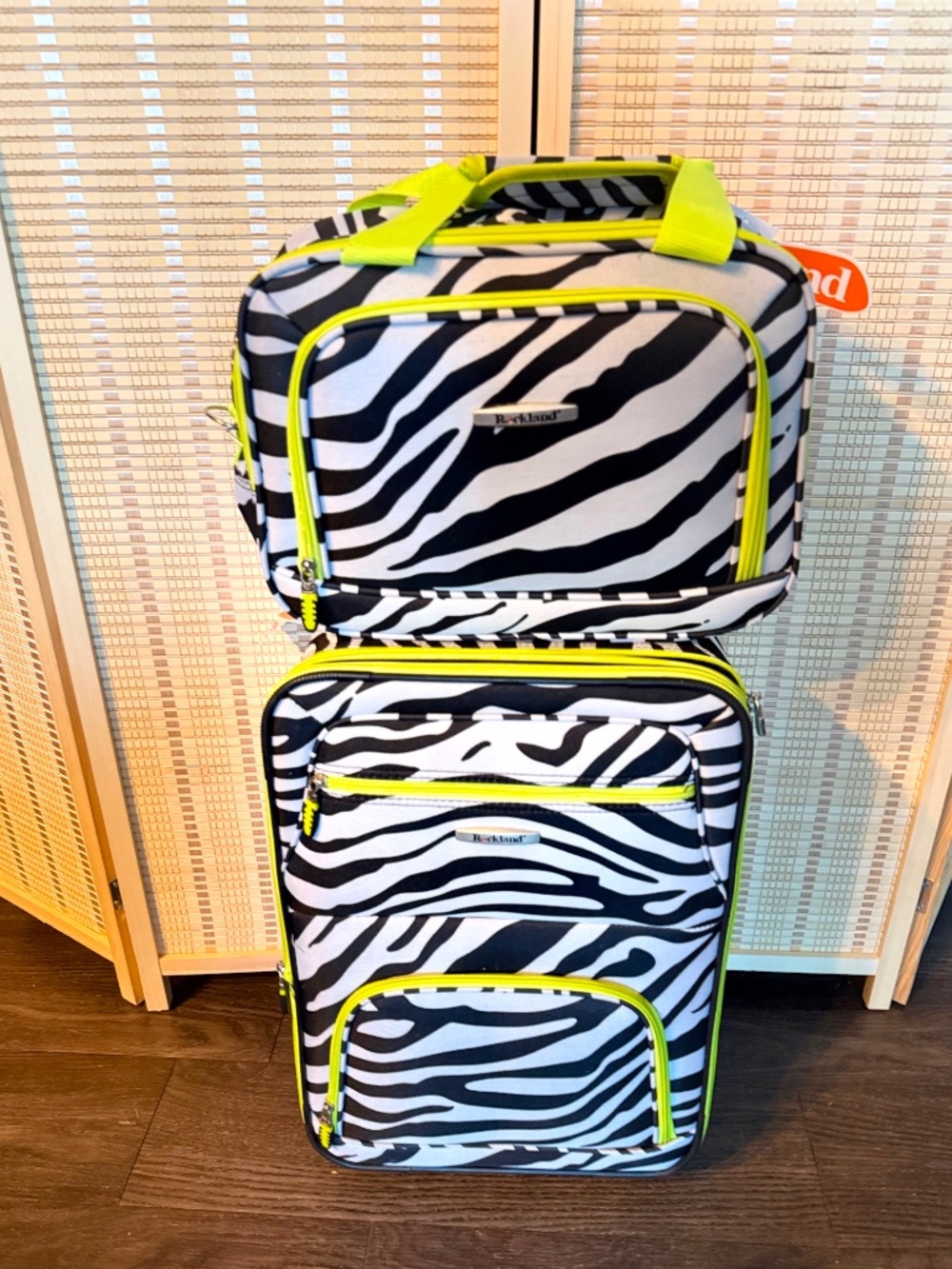 Lime Zebra Luggage